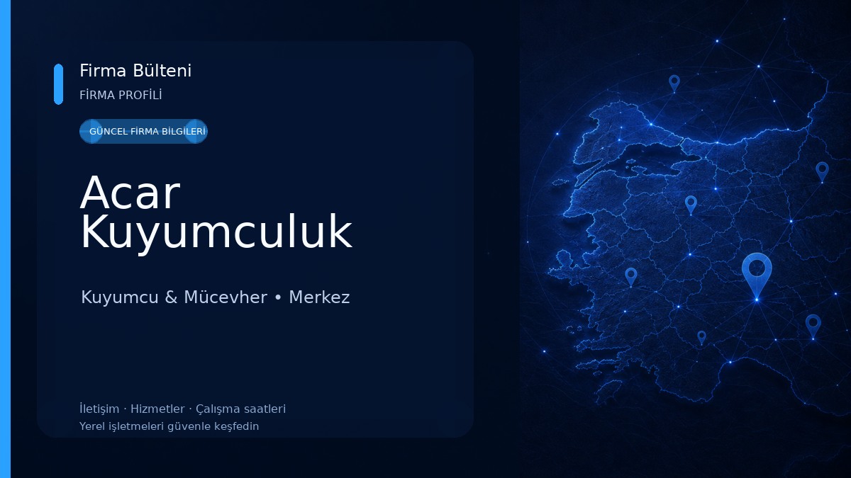 Acar Kuyumculuk Kuyumcu & Mücevher