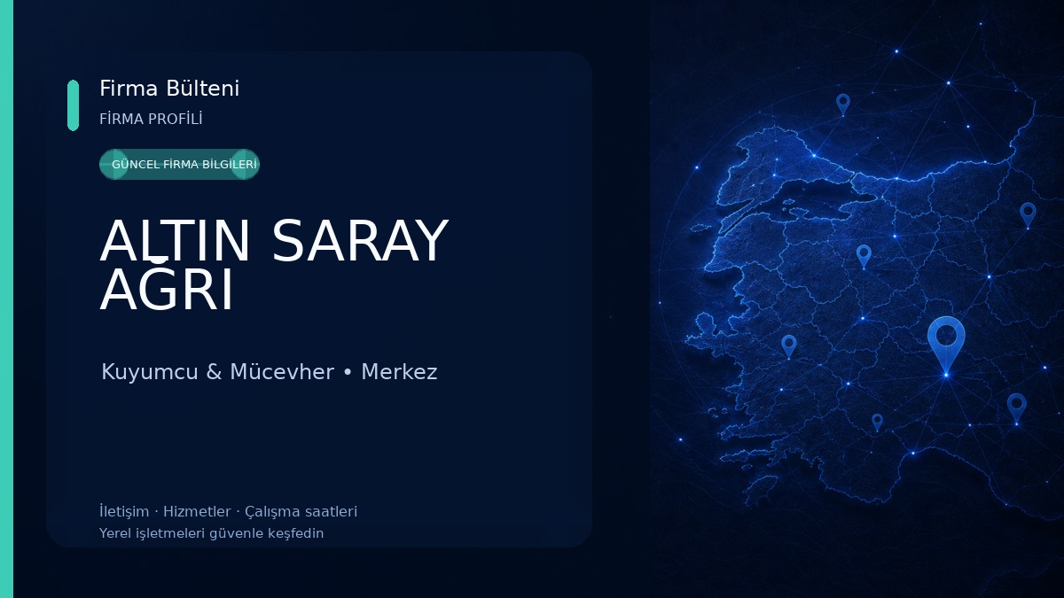 ALTIN SARAY AĞRI Kuyumcu & Mücevher