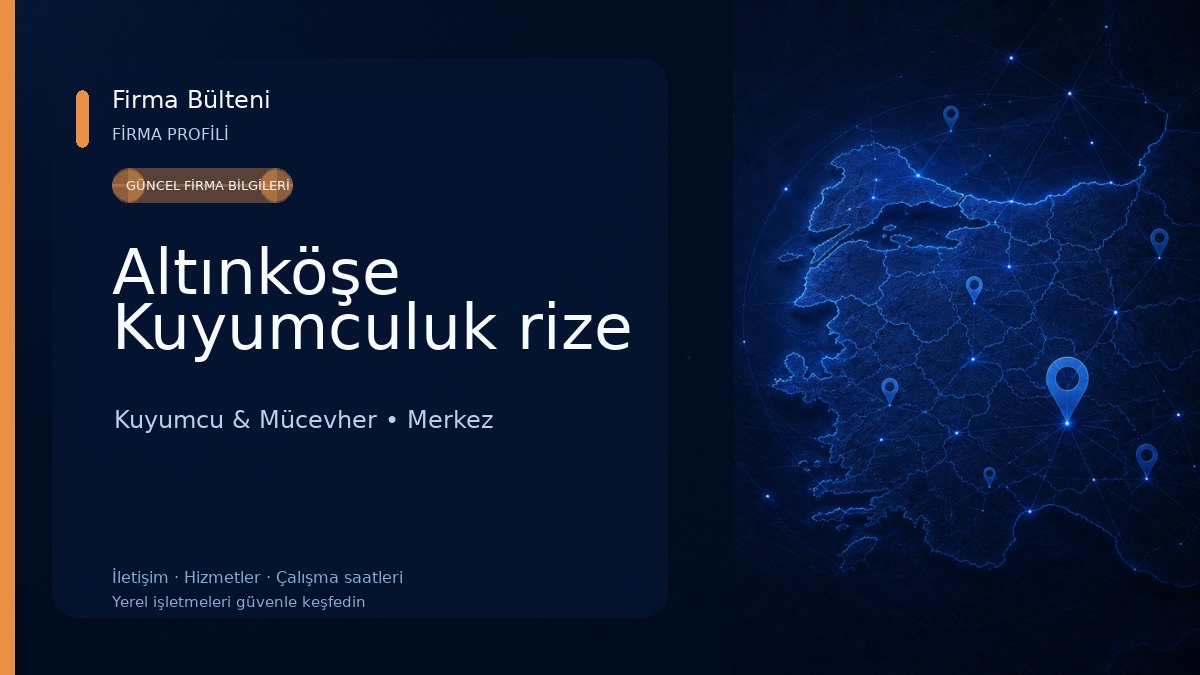 Altınköşe Kuyumculuk rize Kuyumcu & Mücevher