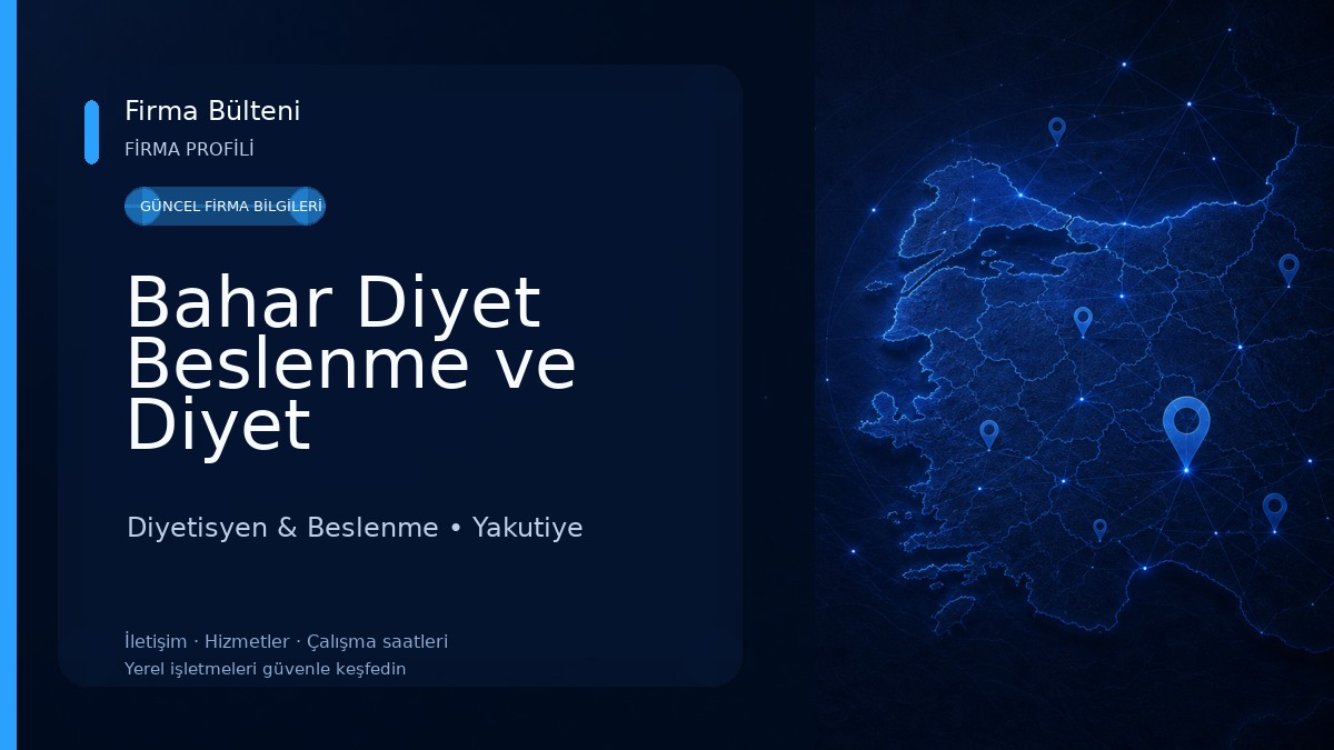 Bahar Diyet Beslenme ve Diyet Danışmanlığı Diyetisyen & Beslenme