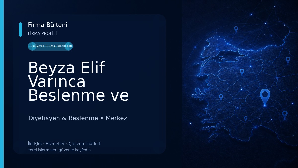 Beyza Elif Varınca Beslenme ve Diyet Danışmanlığı Diyetisyen & Beslenme