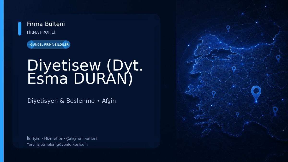 Diyetisew (Dyt. Esma DURAN) Diyetisyen & Beslenme