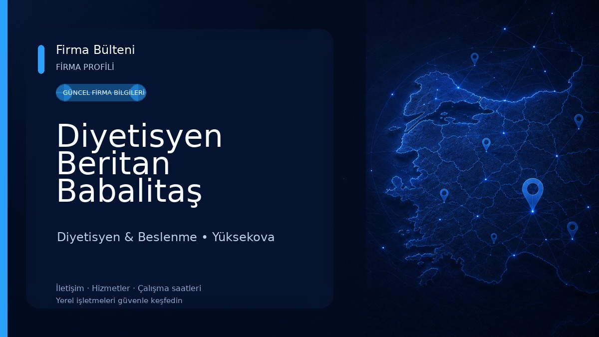 Diyetisyen Beritan Babalitaş Beslenme ve Diyet Danışmanlığı Diyetisyen & Beslenme