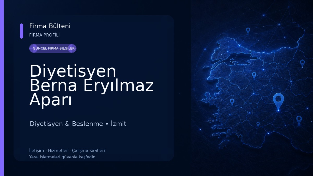 Diyetisyen Berna Eryılmaz Aparı Diyetisyen & Beslenme