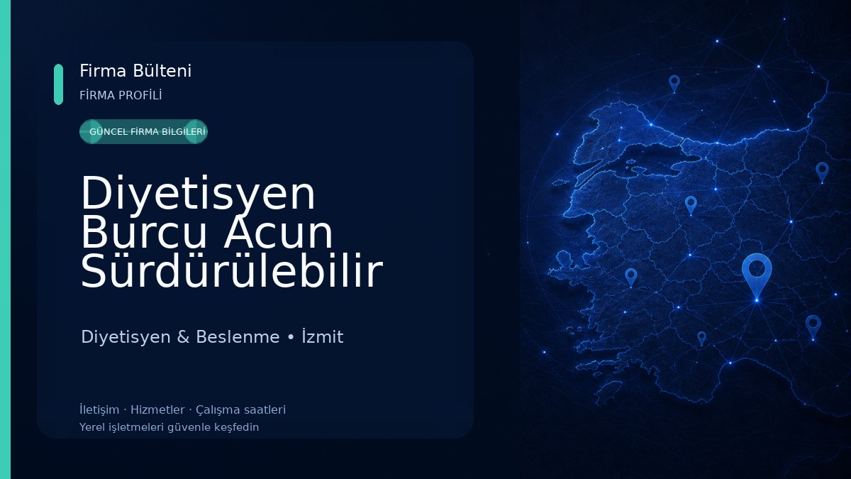 Diyetisyen Burcu Acun Sürdürülebilir Beslenme Danışmanlığı