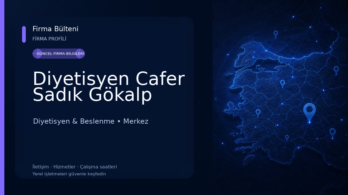Diyetisyen Cafer Sadık Gökalp 