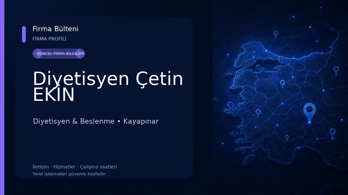 Diyetisyen Çetin EKİN Diyetisyen & Beslenme