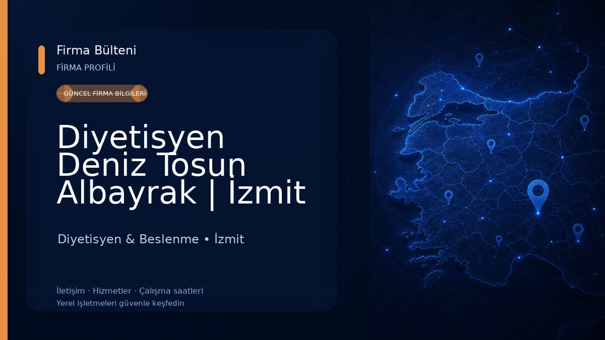 Diyetisyen Deniz Tosun Albayrak | İzmit Diyetisyen | Kocaeli Diyetisyen Diyetisyen & Beslenme
