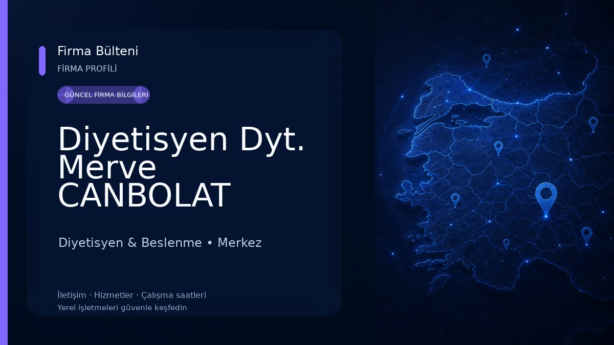 Diyetisyen Dyt. Merve CANBOLAT Diyetisyen & Beslenme