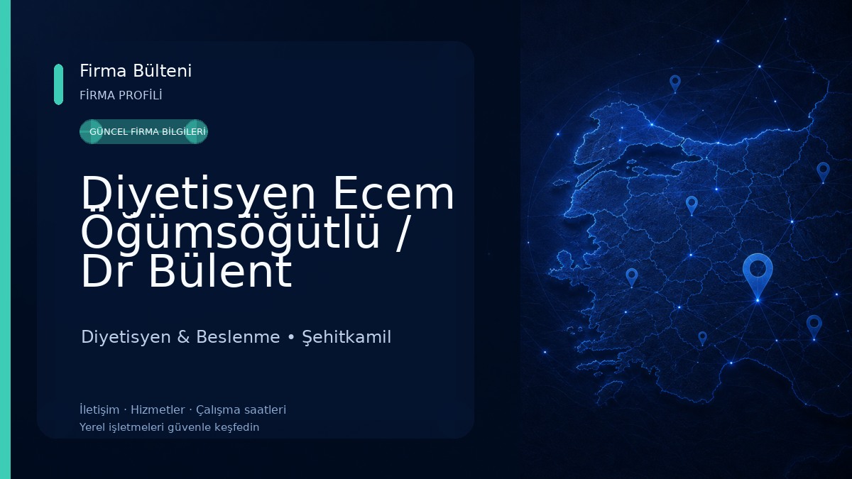 Diyetisyen Ecem Öğümsöğütlü / Dr Bülent Kahraman Kliniği Diyetisyen & Beslenme