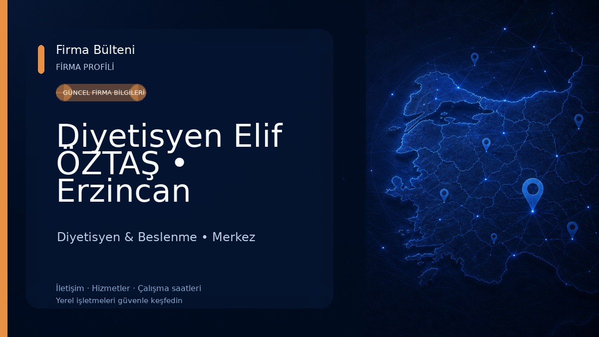 Diyetisyen Elif ÖZTAŞ • Erzincan Diyetisyen & Beslenme