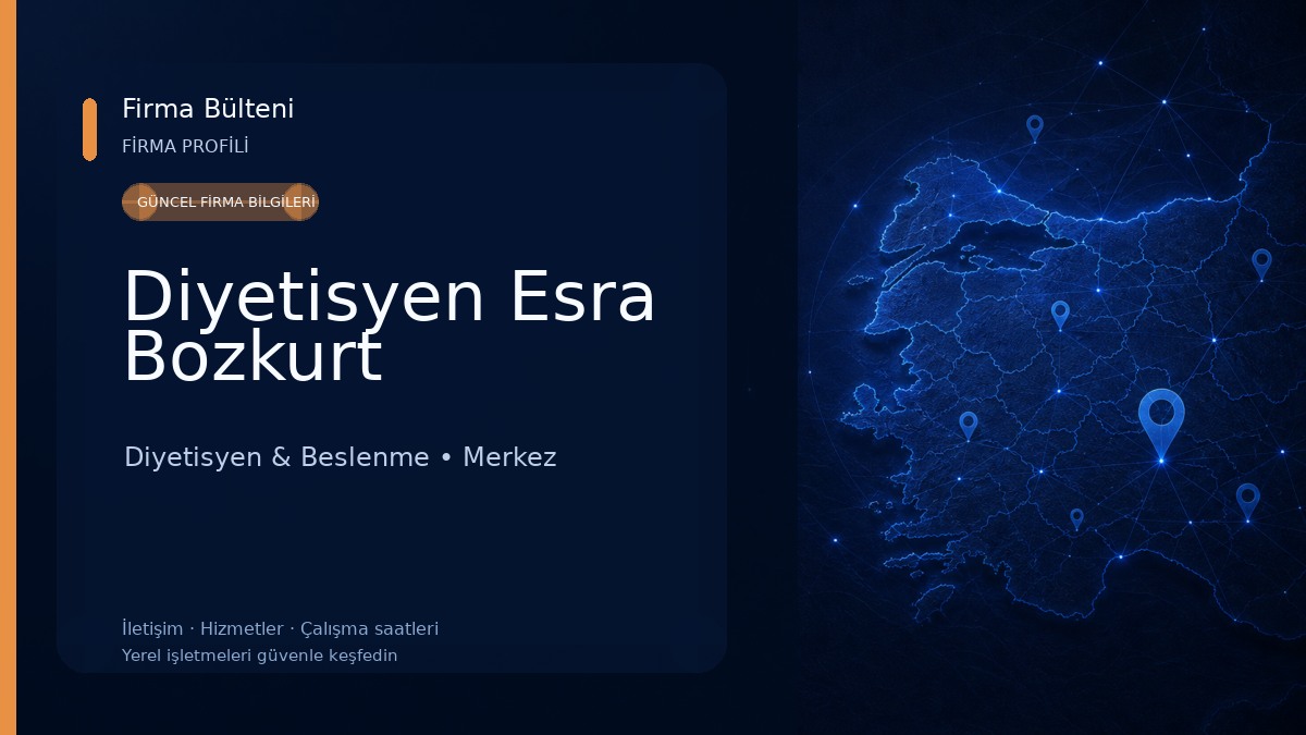 Diyetisyen Esra Bozkurt