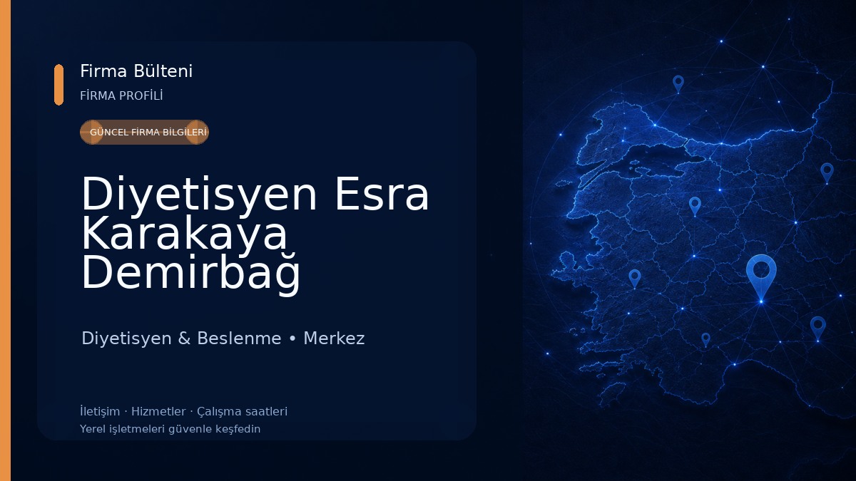 Diyetisyen Esra Karakaya Demirbağ Diyetisyen & Beslenme