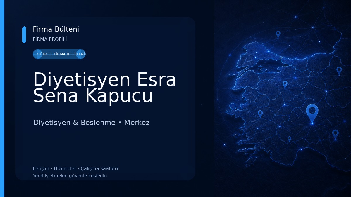 Diyetisyen Esra Sena Kapucu