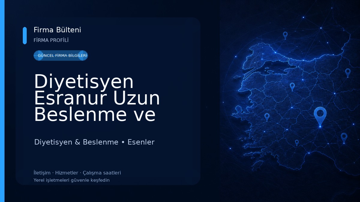 Diyetisyen Esranur Uzun Beslenme ve Diyet Danışmanlığı Merkezi Diyetisyen & Beslenme
