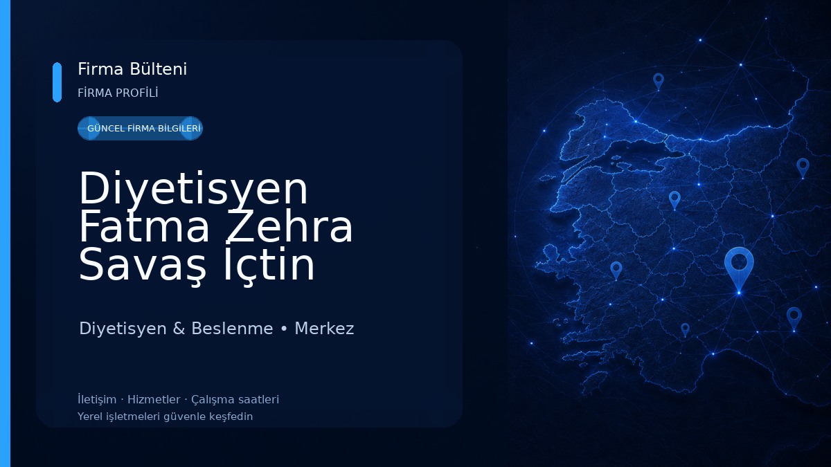 Diyetisyen Fatma Zehra Savaş İçtin Diyetisyen & Beslenme