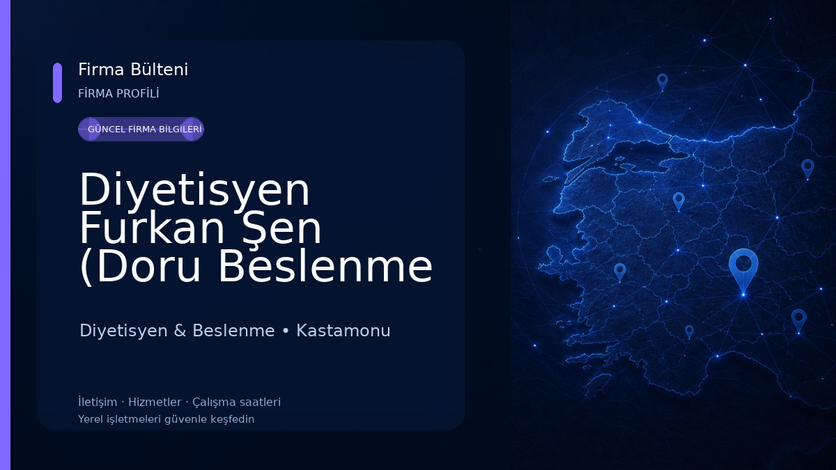 Diyetisyen Furkan Şen (Doru Beslenme ve Diyet Kliniği) Diyetisyen & Beslenme