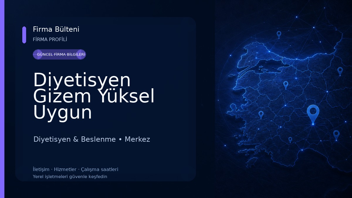 Diyetisyen Gizem Yüksel Uygun Diyetisyen & Beslenme