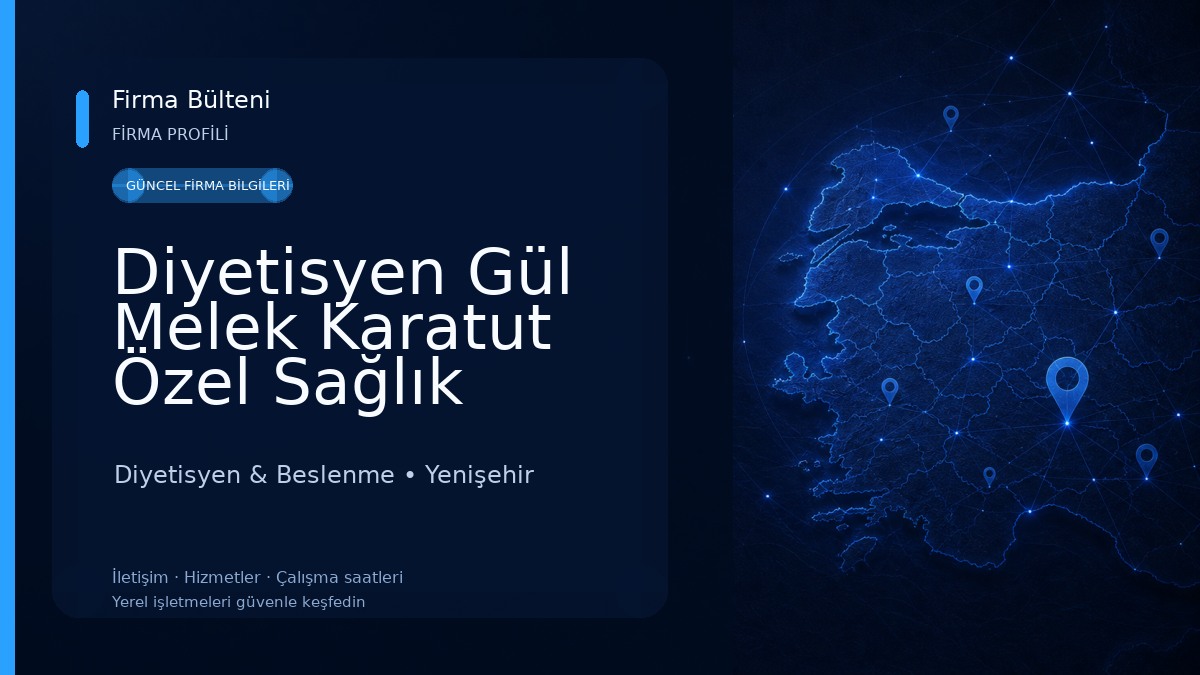 Diyetisyen Gül Melek Karatut Özel Sağlık Meslek Hizmet Birimi Diyetisyen & Beslenme