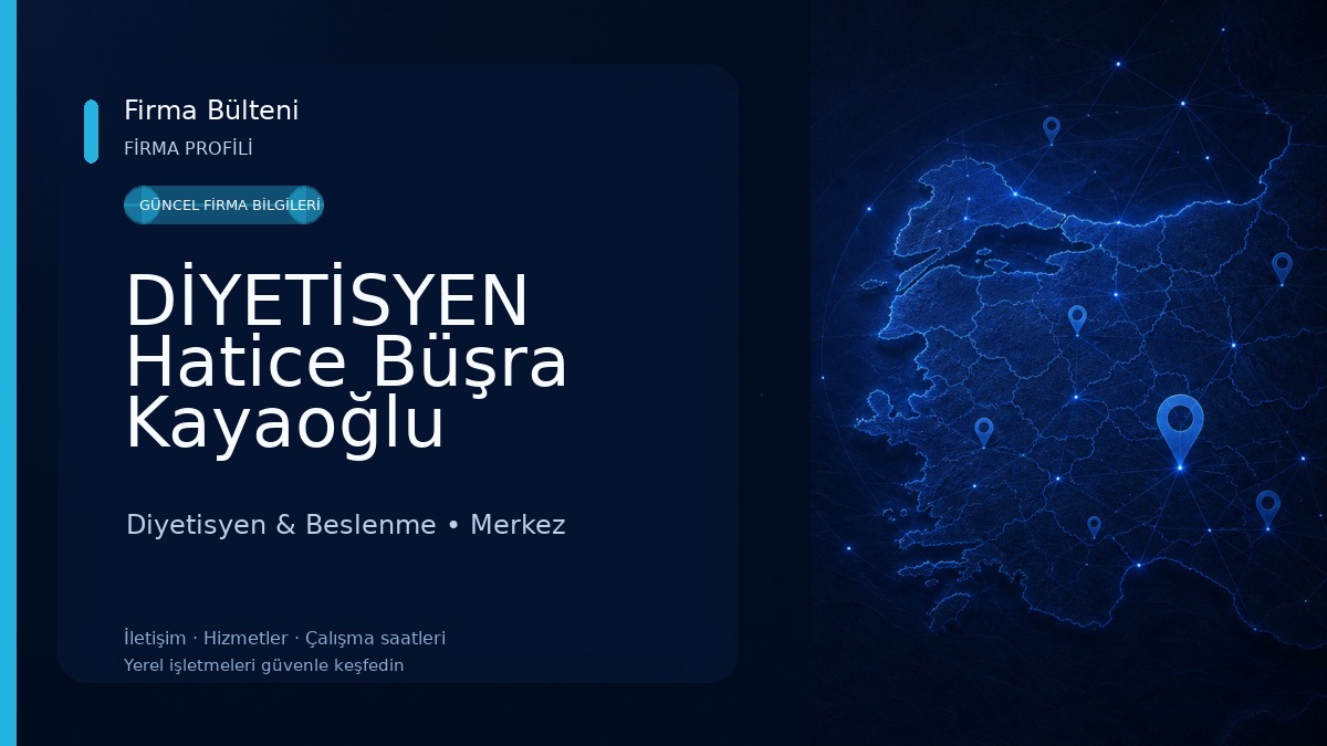 DİYETİSYEN Hatice Büşra Kayaoğlu Diyetisyen & Beslenme