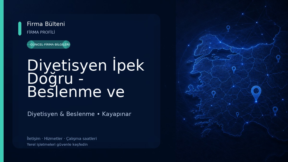 Diyetisyen İpek Doğru - Beslenme ve Danışmanlık Merkezi Diyetisyen & Beslenme