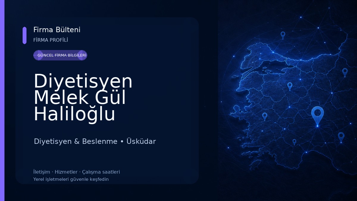 Diyetisyen Melek Gül Haliloğlu Beslenme ve Diyet Uzmanı