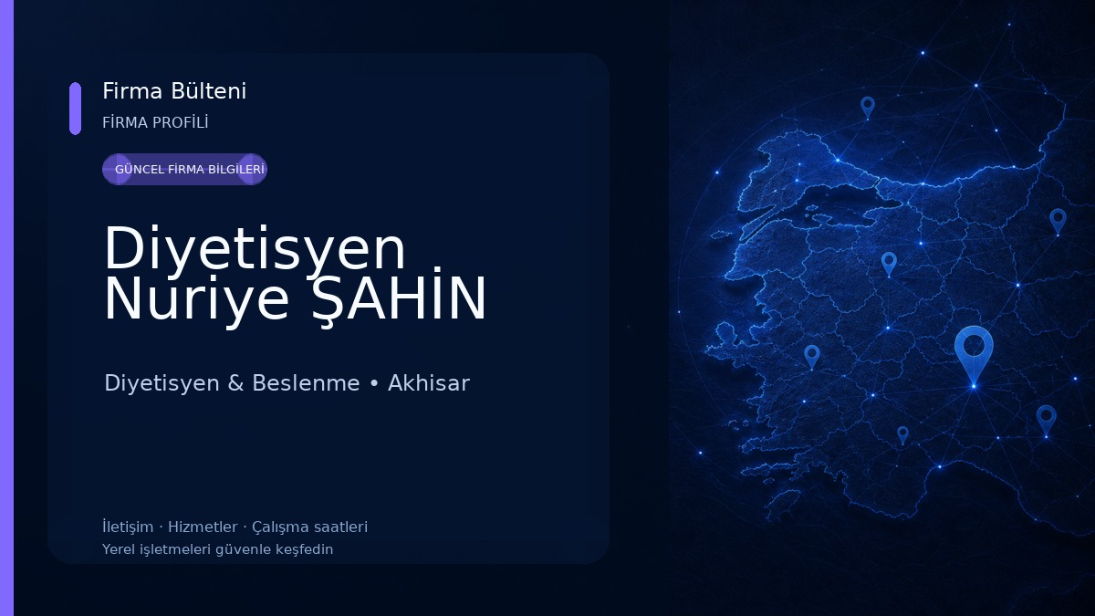 Diyetisyen Nuriye ŞAHİN Diyetisyen & Beslenme