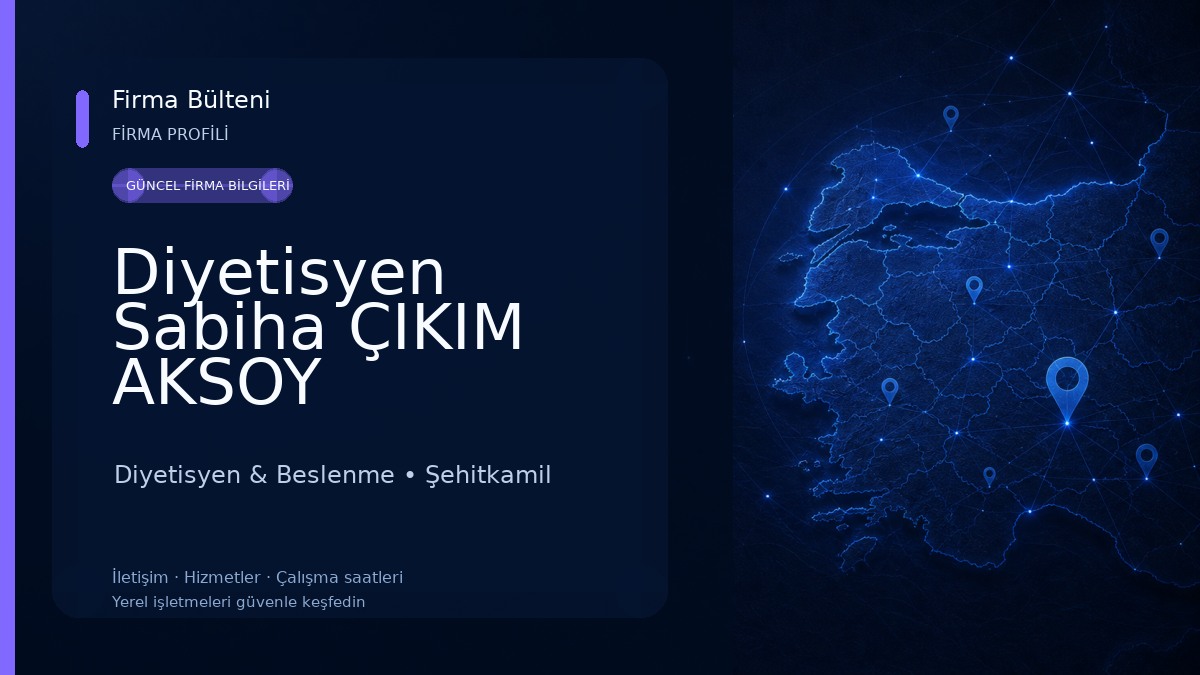Diyetisyen Sabiha ÇIKIM AKSOY Diyetisyen & Beslenme