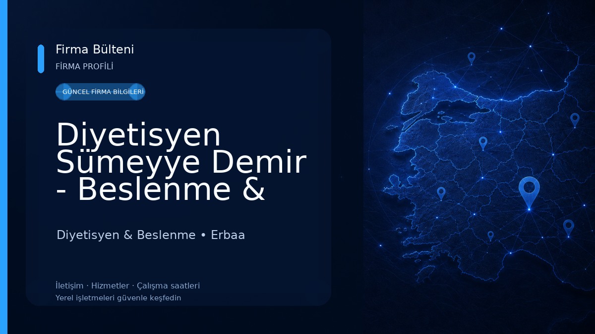Diyetisyen Sümeyye Demir - Beslenme & Diyet Danışmanlığı Diyetisyen & Beslenme