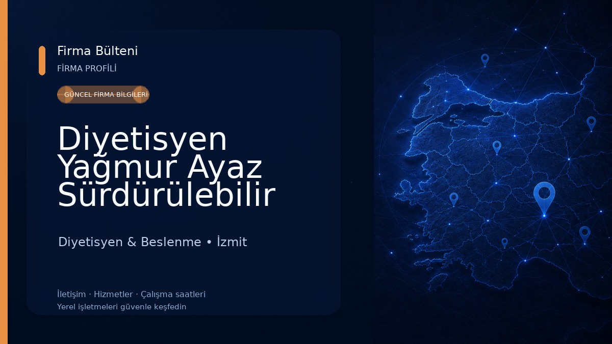 Diyetisyen Yağmur Ayaz Sürdürülebilir Beslenme ve Diyet Danışmanlığı Diyetisyen & Beslenme