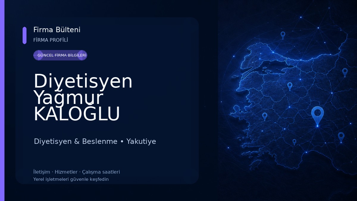 Diyetisyen Yağmur KALOĞLU Diyetisyen & Beslenme