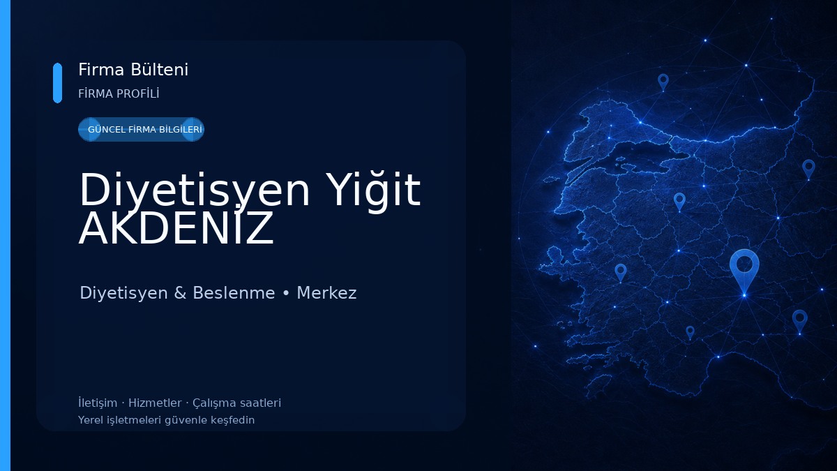 Diyetisyen Yiğit AKDENİZ Diyetisyen & Beslenme
