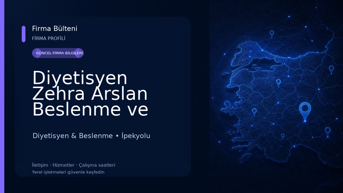 Diyetisyen Zehra Arslan Beslenme ve Diyet Danışmanlığı Merkezi Diyetisyen & Beslenme