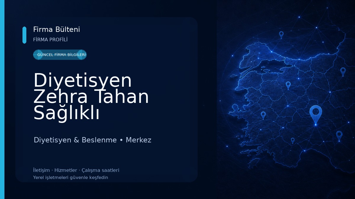 Diyetisyen Zehra Tahan Sağlıklı Beslenme & Diyet Danışmanlığı Diyetisyen & Beslenme