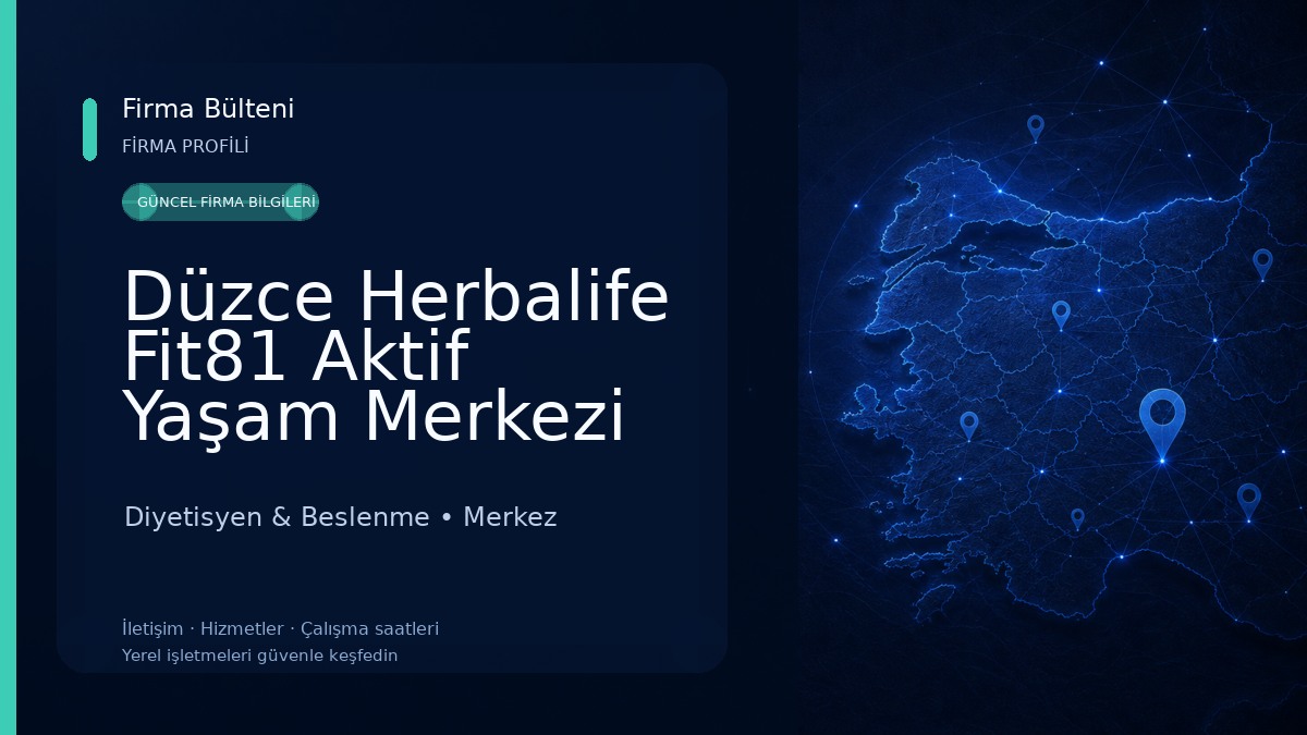 Düzce Herbalife Fit81 Aktif Yaşam Merkezi Diyetisyen & Beslenme