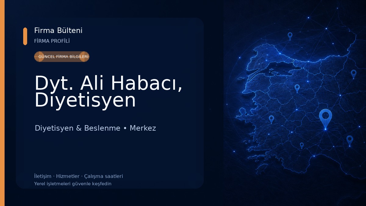 Dyt. Ali Habacı, Diyetisyen Diyetisyen & Beslenme