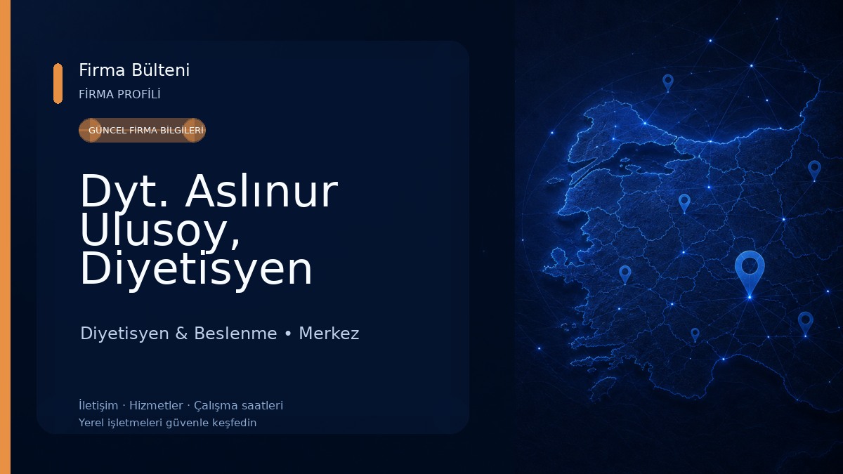 Dyt. Aslınur Ulusoy, Diyetisyen 