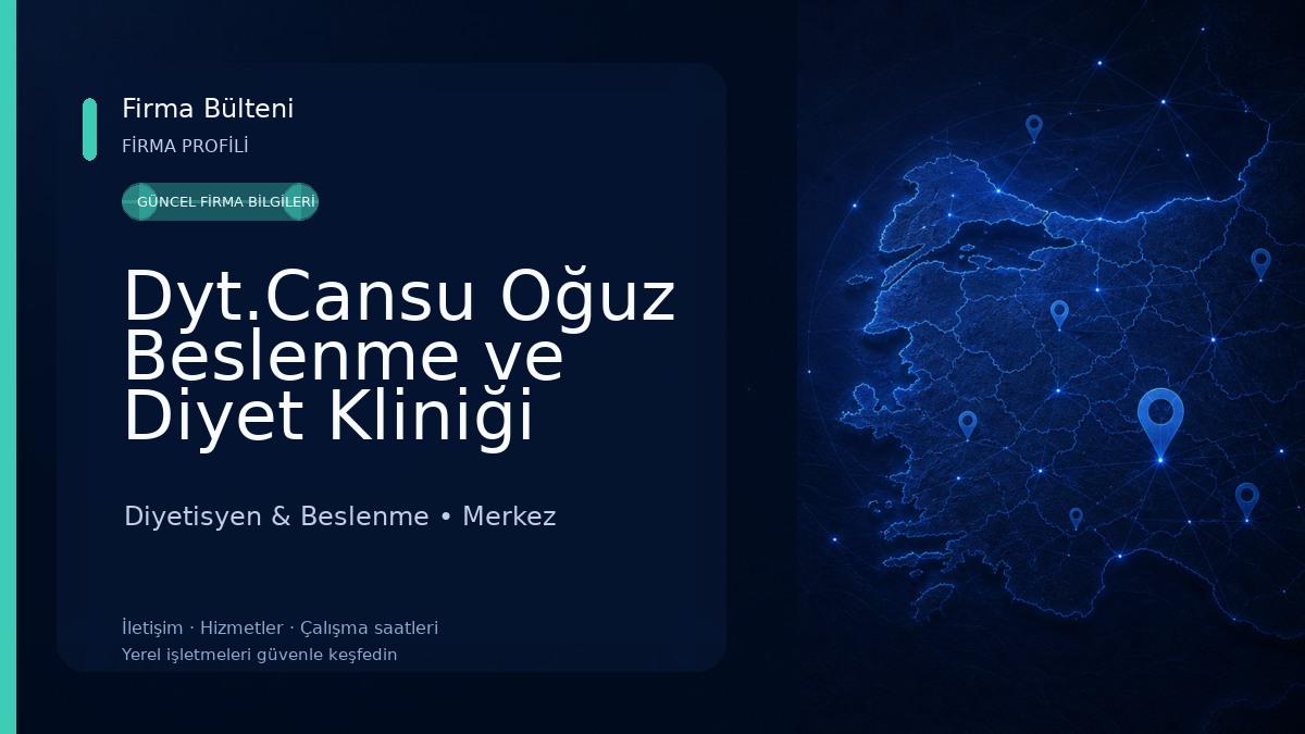 Dyt.Cansu Oğuz Beslenme ve Diyet Kliniği Diyetisyen & Beslenme