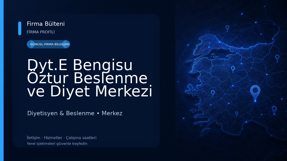 Dyt.E Bengisu Öztur Beslenme ve Diyet Merkezi