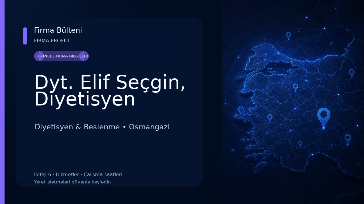 Dyt. Elif Seçgin, Diyetisyen Diyetisyen & Beslenme