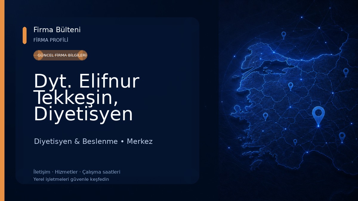 Dyt. Elifnur Tekkeşin, Diyetisyen
