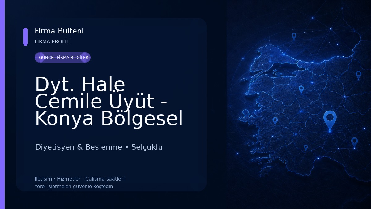 Dyt. Hale Cemile Üyüt - Konya Bölgesel Zayıflama Uzmanı Diyetisyen & Beslenme