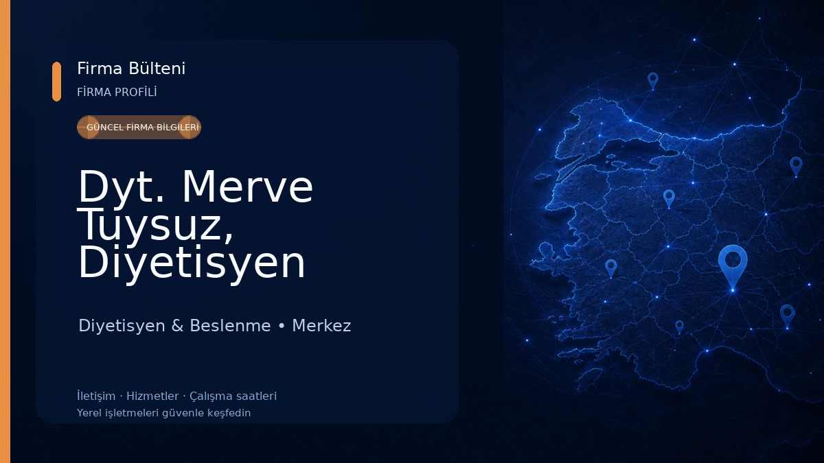 Dyt. Merve Tuysuz, Diyetisyen Diyetisyen & Beslenme