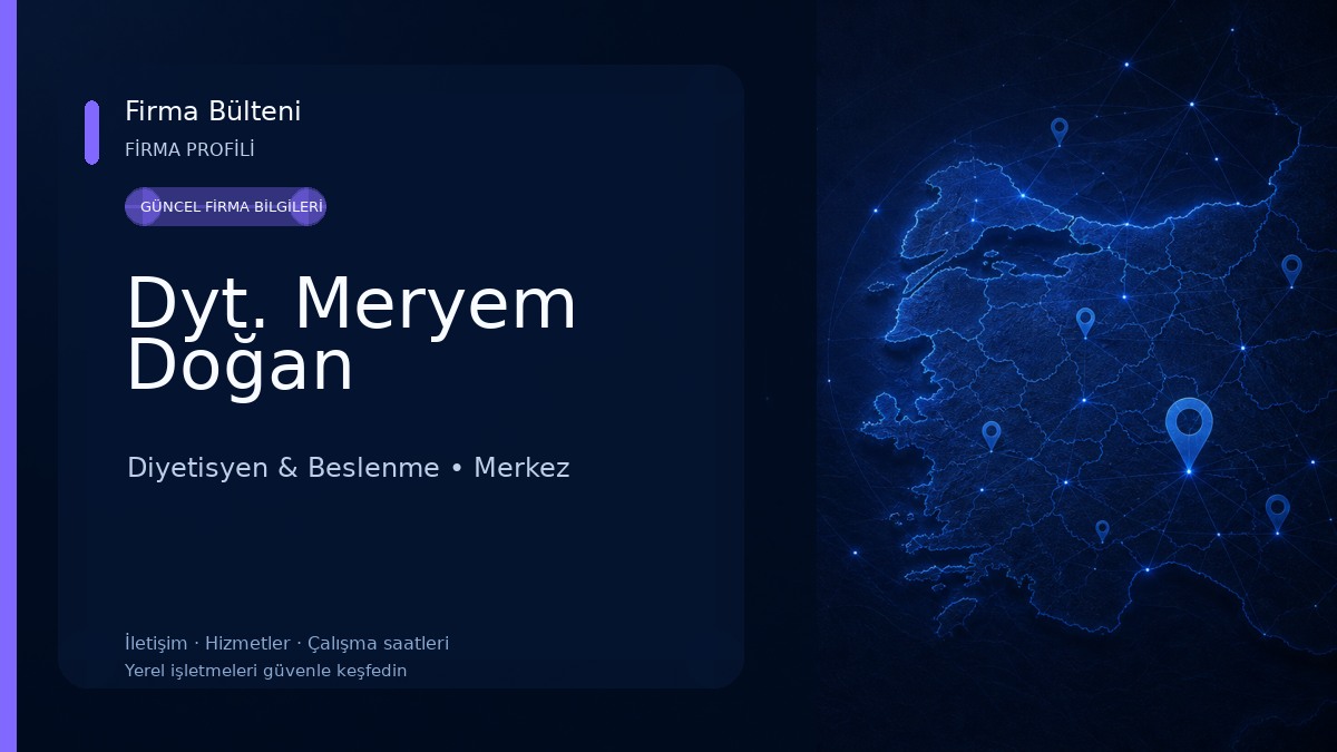 Dyt. Meryem Doğan Diyetisyen & Beslenme