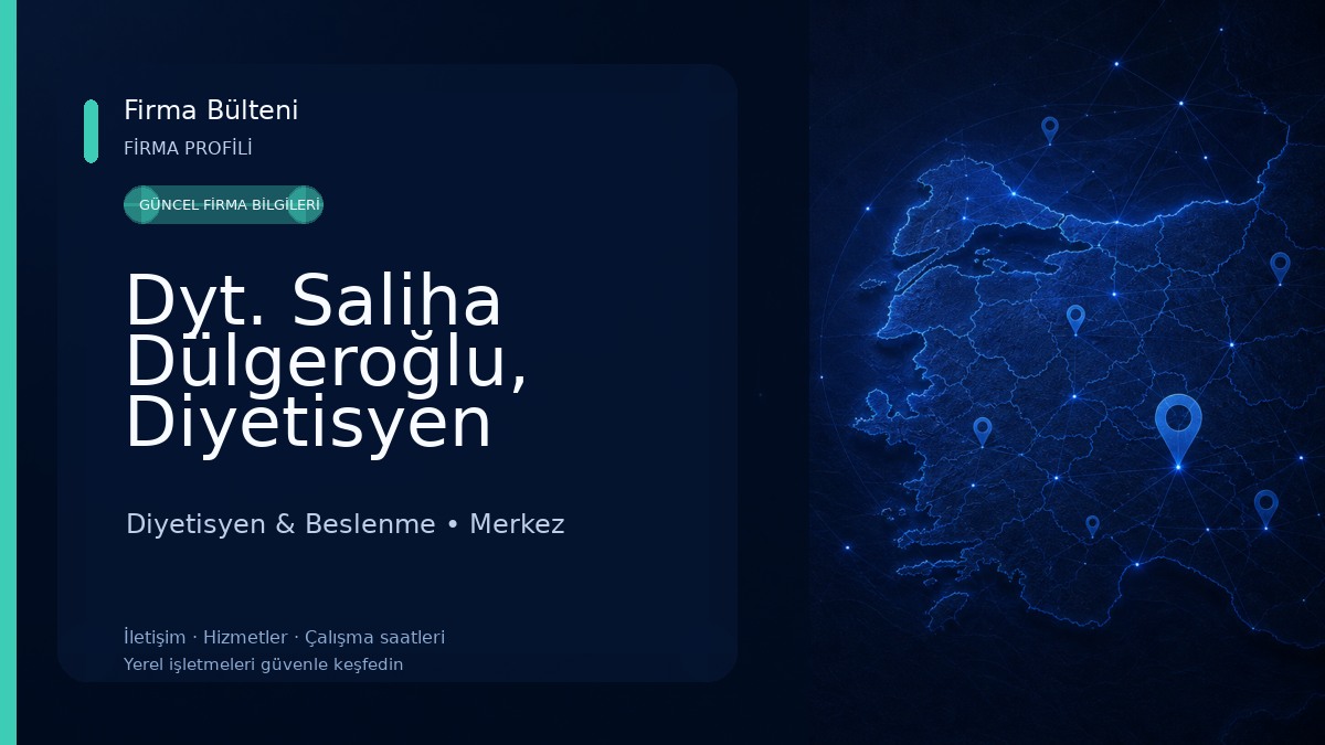 Dyt. Saliha Dülgeroğlu, Diyetisyen Diyetisyen & Beslenme