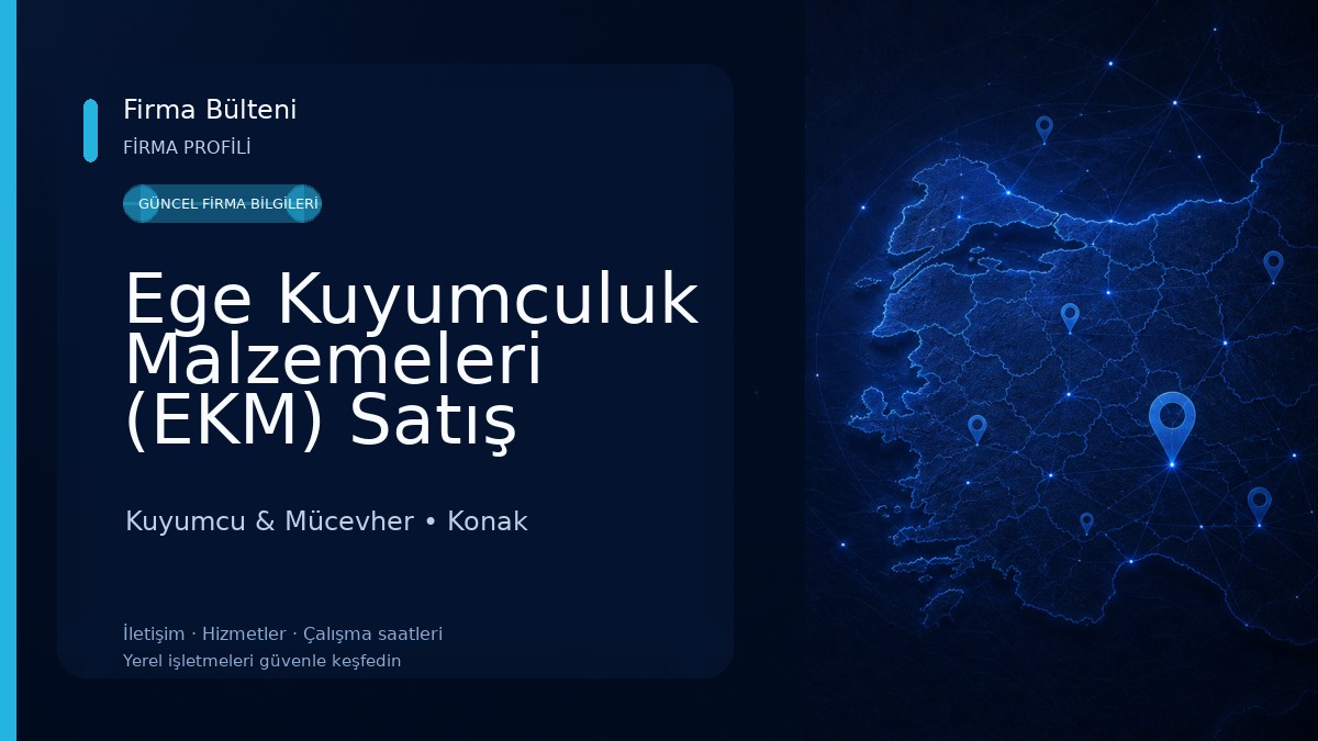 Ege Kuyumculuk Malzemeleri (EKM) Satış Mağazası Kuyumcu & Mücevher