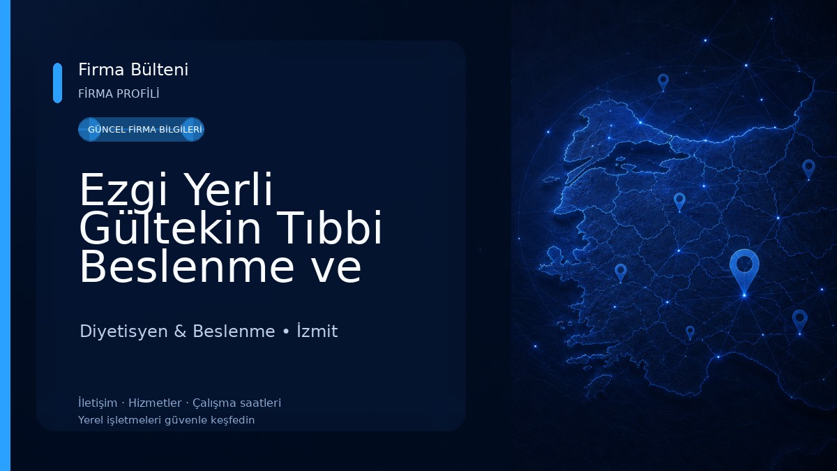 Ezgi Yerli Gültekin Tıbbi Beslenme ve Diyet Kliniği Diyetisyen & Beslenme