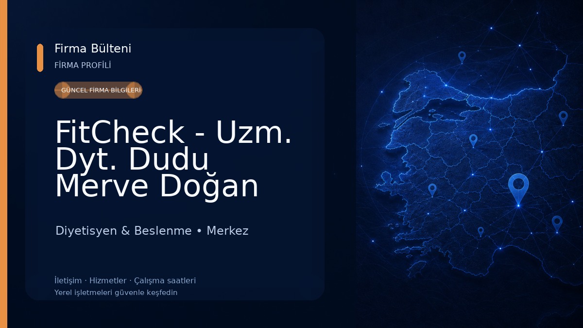 FitCheck - Uzm. Dyt. Dudu Merve Doğan Diyetisyen & Beslenme
