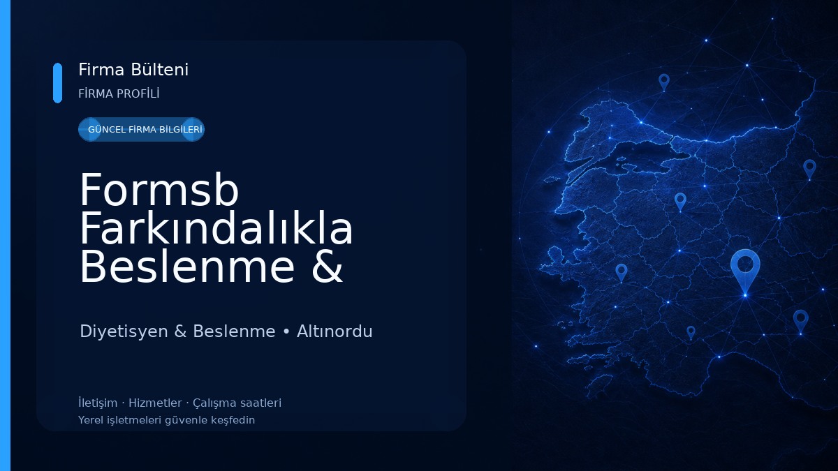 Formsb Farkındalıkla Beslenme & Diyet Danışmanlık Merkezi Diyetisyen & Beslenme