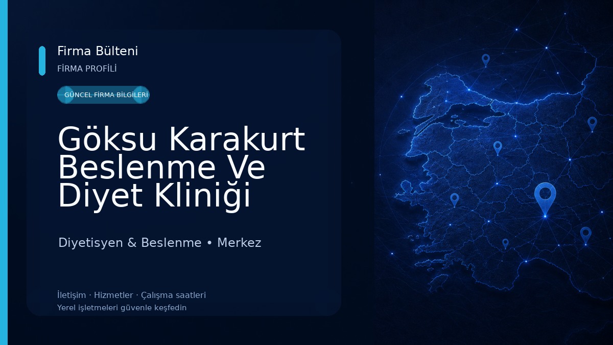 Göksu Karakurt Beslenme Ve Diyet Kliniği Diyetisyen & Beslenme